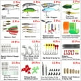 thumbnail image 2 of Sinrier Fishing Lures Kit for Freshwater Bait Tackle Kit for Bass Trout Salmon Fishing Accessories Tackle Box Including Spoon Lures Soft Plastic Worms Crankbait Jigs Fishing Hooks （140 pcs）, 2 of 8