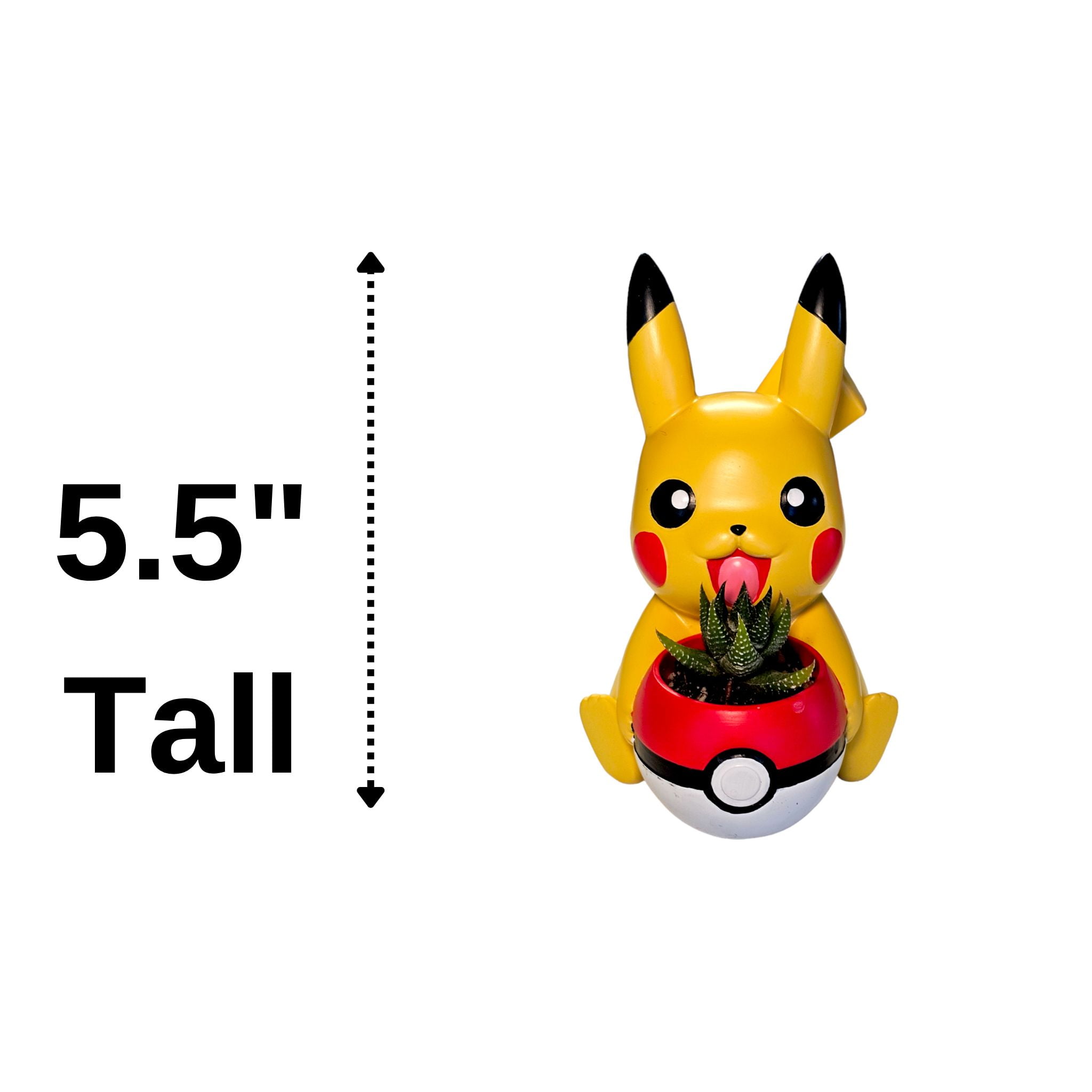 Pikachu Planter Pot 5'' - Cute Anime Succulent Plant Pot For Office Desk, Home Decor, Garden