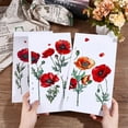 thumbnail image 3 of 3pcs/Set Poppy Rub on Transfers for Crafts and Furniture 6x12 inch Flower Decor Transfer Stickers Vintage Floral Transfers for Wood Furniture Journal Scrapbooking Home Decorations, 3 of 9