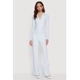 thumbnail image 2 of Women's Brushed Knit Long Sleeve Zip Front Polo Shirt, 2 of 4