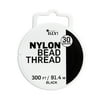 Cousin DIY Nylon Beading Thread, Black, 30 Gauge, 300 ft Roll, Jewelry and Craft