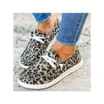 thumbnail image 3 of Ferndule Canvas Shoes Sneakers for Women Low Top Slip On Casual Comforta Walking Flats Brown Leopard 7.5, 3 of 4