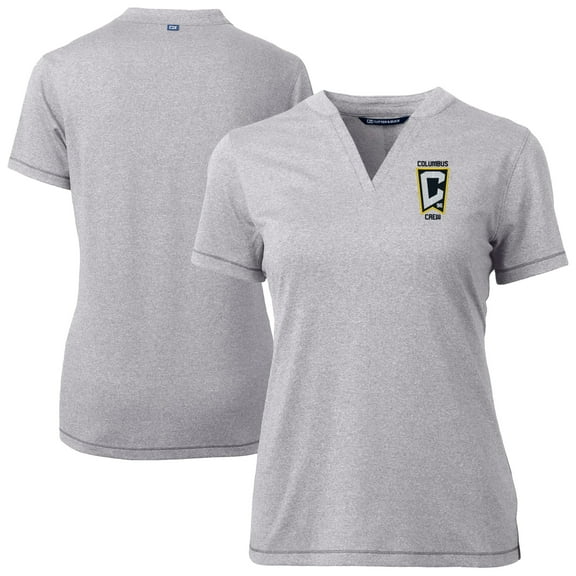 Women's-Cutter & Buck  Heather Gray Columbus Crew Forge Heather Stretch Blade Top