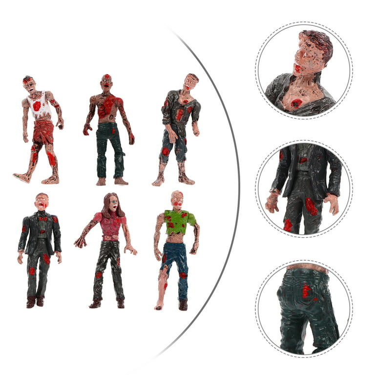 NUOLUX Zombie Toys Props Halloween Figures Model Horriable Dolls