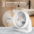 thumbnail image 4 of Holmes Blizzard 8 Inch Air Circulator Fan 3 Speed High Velocity Table Desk Fan White, 4 of 9