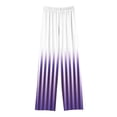 thumbnail image 2 of Odeerbi Kids Boys Girls Gradient Striped Pajama Pants Elastic Waist Sleepwear Bottoms Children Quick Drying Sports Pants Outside Lantern Pants Kids Clothes Purple, 2 of 4