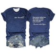 thumbnail image 1 of Daznico T-Shirt Décontracté pour Femmes Grande Taille Col Rond Imprimé Lettre pour Usage Quotidien, 1 of 2