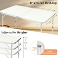 thumbnail image 4 of 4-foot portable multi-purpose folding table, brand new and high quality, stable and sturdy, high quality, reasonable design, easy to carry, white, 4 of 9
