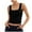 Black, variant on Women's Neck Sleeveless Knit Ribbed Fitted Casual Crop Tank Top Camisole for Women Long Length Lace Camisole Lace up Tops Womens Thick Strap Tops for Women Lace Half Camisole for Women Girls