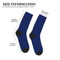 thumbnail image 3 of Pofeuu Navy Blue Print Crew Socks, Adult Running Hiking Socks for Youth and Adult, 3 of 7