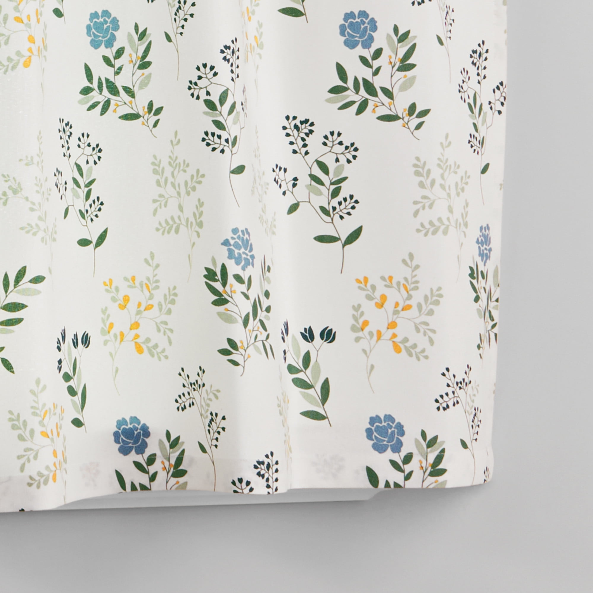Mainstays 3 Piece Floral Multi Printed Curtain Tier Set, 56"W x 14"L