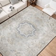 thumbnail image 4 of 5x7 Washable Area Rug Non-Slip Low Profile Vintage Distressed Oriental Rug for Living Room, Bedroom, Dining Room, Office, 4 of 13
