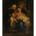 thumbnail image 3 of Peter Paul Rubens 12x14 Black Modern Framed Museum Art Print Titled - The Sagrada Familia with Santa Isabel and San Juan, 3 of 5