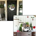 thumbnail image 2 of Welcome Sign For Front Door, Front Door Decoration For Farmhouse Porch Decor, Rustic Welcome Wreath Sign With Greenery, Round Wooden Hanging Sign Housewarming Gift For Home Outdoor Indoor, 2 of 4