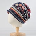 thumbnail image 3 of Empty Top Women Hat - Skull Beanies Thin Bonnet Cap Autumn Casual Beanies Hat, Decorative Ethnic Style, 3 of 8