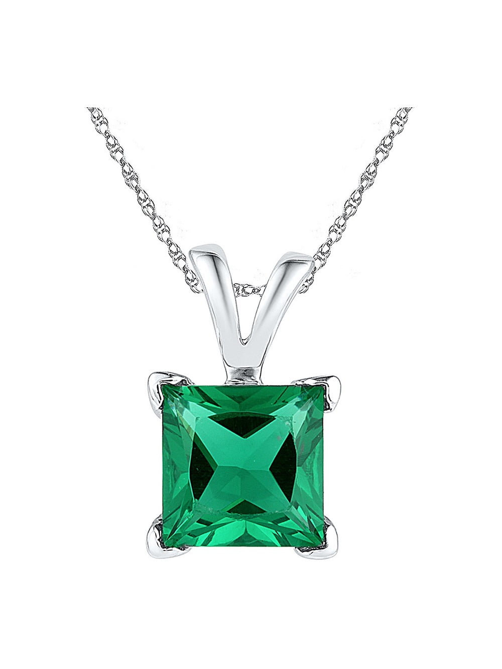 Lab Created Solitaire Princess Cut 