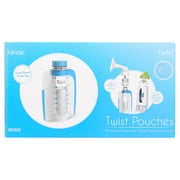 Kiinde Twist Pouch Direct-Pump Direct-Feed Twist Cap Breast Milk Storage Bags for Pumping, Freezing, Heating and Feeding - 6 Ounce (Pack of 80)