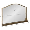 thumbnail image 6 of Kate and Laurel Gramera Traditional Scalloped Wide Arched Wall Mirror with Ledge, 32 x 22, Gold, Decorative Glam Arch Mirror with Display Ledge and Sleek Finish, 6 of 9