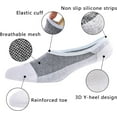 thumbnail image 5 of No Show Socks Men Breathable Non Slip Low Cut Socks Women Cotton Durable Invisible Socks Loafers 7-15, 5 of 5