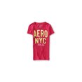 thumbnail image 1 of Aeropostale - Camiseta adornada con apliques reflectantes para mujer, rosa, grande, 1 of 2
