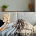thumbnail image 3 of Wildlife Soft Flannel Fleece Throw Blanket, 3 Zebras in Namibia National Park Africa Savannah Safari Theme, Cozy Plush for Indoor and Outdoor Use, 50" x 70", Pale Blue Beige Black, by Ambesonne, 3 of 5
