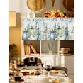 thumbnail image 3 of Fall Valances for Windows, Pumpkin Green Eucalyptus Leaves Flower Letter Harvest Rod Pocket Short Window Valance Curtains Holiday Window Treatment for Kitchen Living Room Bathroom, 54"x18", 3 of 6