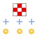 thumbnail image 1 of 1 Set Giant Tic Tac Toe Game with Mat Yard Size Indoor and Outdoor Family Games, 1 of 4