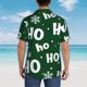 thumbnail image 4 of Fotbe Ho Ho Ho A Camisa Hawaiana para Hombre Unisex – Camisa Casual de Verano con Botones de Manga Corta de Algodón y Lino,XX-Large, 4 of 7