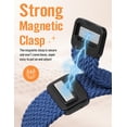 thumbnail image 7 of Wearlizer Braided Magnetic Compatible with Apple Watch Band for Women & Men, D-Shape Stretchy Elastic Nylon Strap, Fits 38/40/41/42/44/45/46/49mm, for iWatch Series 11 10 9 8 7 SE Ultra, 7 of 7
