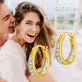 thumbnail image 2 of DOLIOX Sterling Silver Hoop Earrings Small Hoop Sun/Leaf/Triangle Huggie Earrings for Women Hypoallergenic, 2 of 10