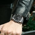 thumbnail image 4 of OLEVS Mens Chronograph Watch Black/Silver 42.5mm Outdoor Watch, Stainless Steel Strap 2870, 4 of 12
