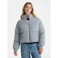 thumbnail image 2 of No Boundaries Knit Puffer Jacket, Women's, 2 of 6