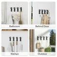 thumbnail image 5 of NIFFGAFF Hook Towel Hanger Wall Mount: 4 Packs Self-Adhesive Heavy Duty Hooks for Bathroom, Door, Sturdy Metal Holder for Coats, Clothes, Key, Decorative Bath Accessory, White, 5 of 7