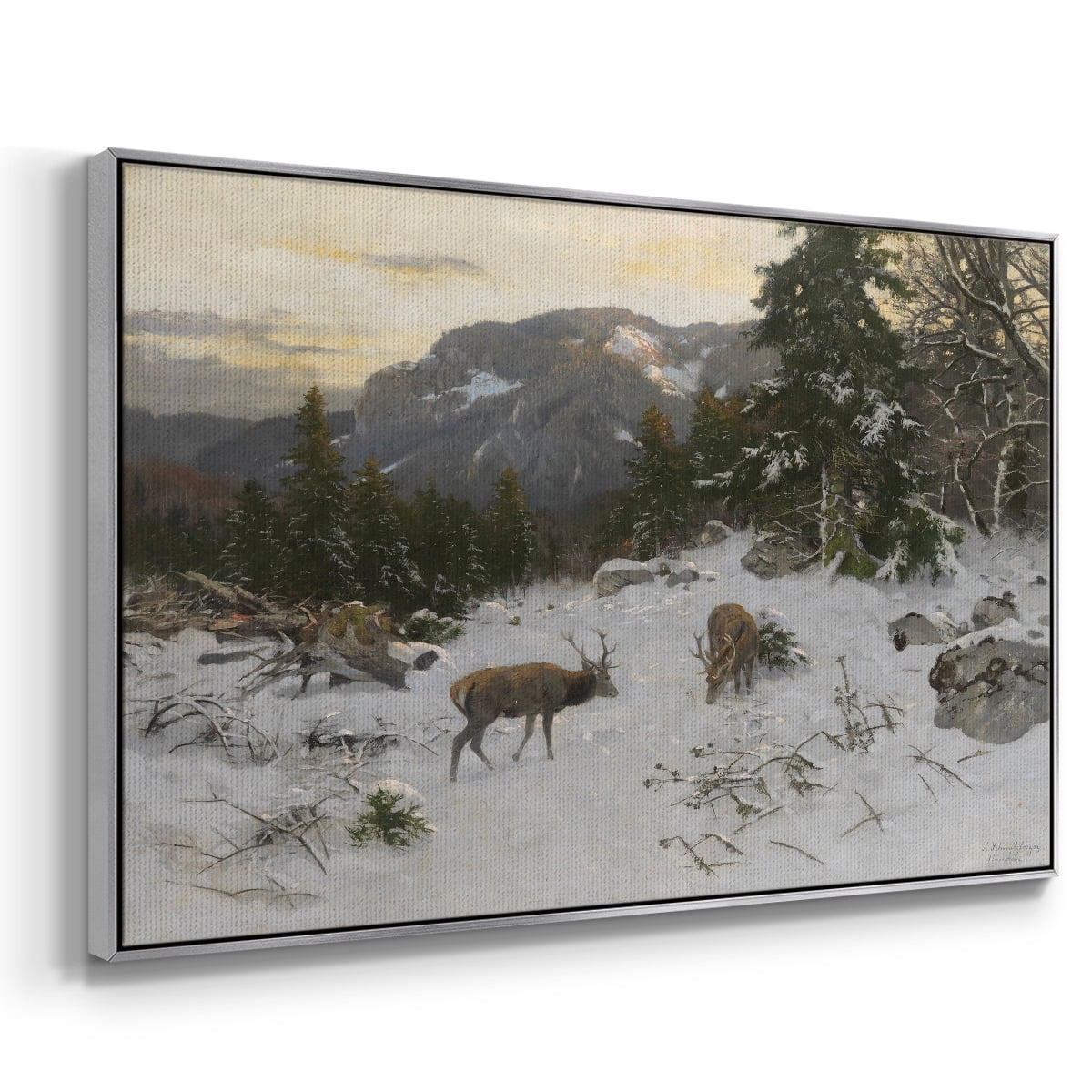 Vintage Landscape-CLXII By Wexford Home Framed in Silver Wood Gallery Wrapped Canvas 17 in. x 25 in.