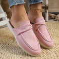 thumbnail image 6 of Ladies 2026 Summer Flat Shoes Ethnic Solid Color Closed Toe Backless Mules Soft Sole Lightweight Cushioned Orthopedic Arch Support Wide Toe Box Comfort Walking Daily Footwear Pink 38, 6 of 9