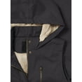 thumbnail image 3 of Ma Croix Womens Fur Lined Twill Vest With Hood Ultra Soft Faux Fur Lining Zip Up Cargo Gilet Heat Insulation, 3 of 6
