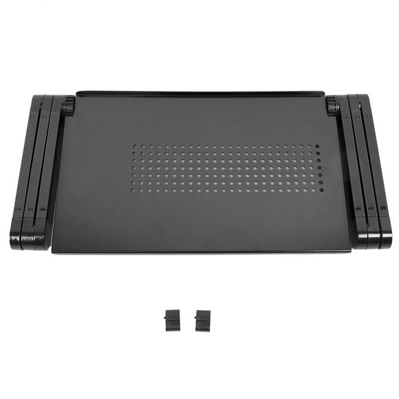 Escritorio plegable de aleación de aluminio para computadora portátil, ajustable, color negro