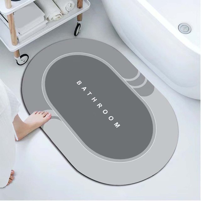Alfombras de baño Bixock de secado rápido, antideslizantes y absorbentes, de diatomeas finas, lavables para ducha.