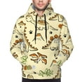 thumbnail image 4 of Bingfone Cartoon Dinosaurs Men'S Drawstring Hoodie Long Sleeve Pocket Sweatshirts-Xx-Large, 4 of 9