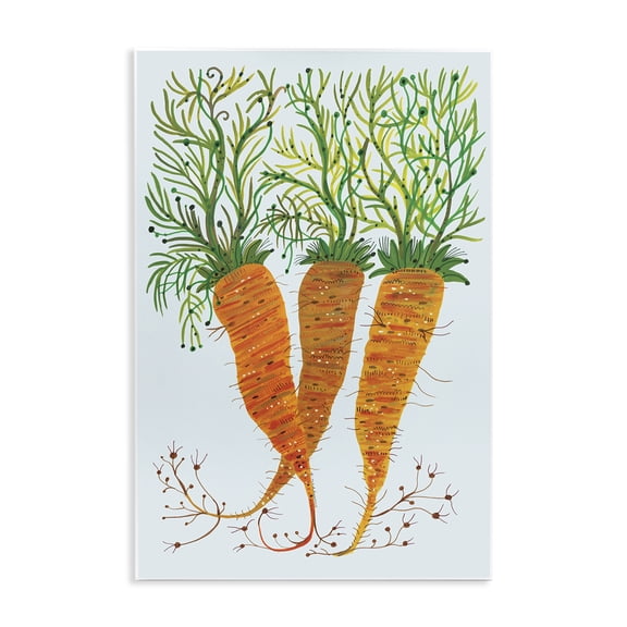 Stupell Industries Whimsical Garden Carrots Food & Beverage Painting Unframed Art Print Wall Art, 10 x 15
