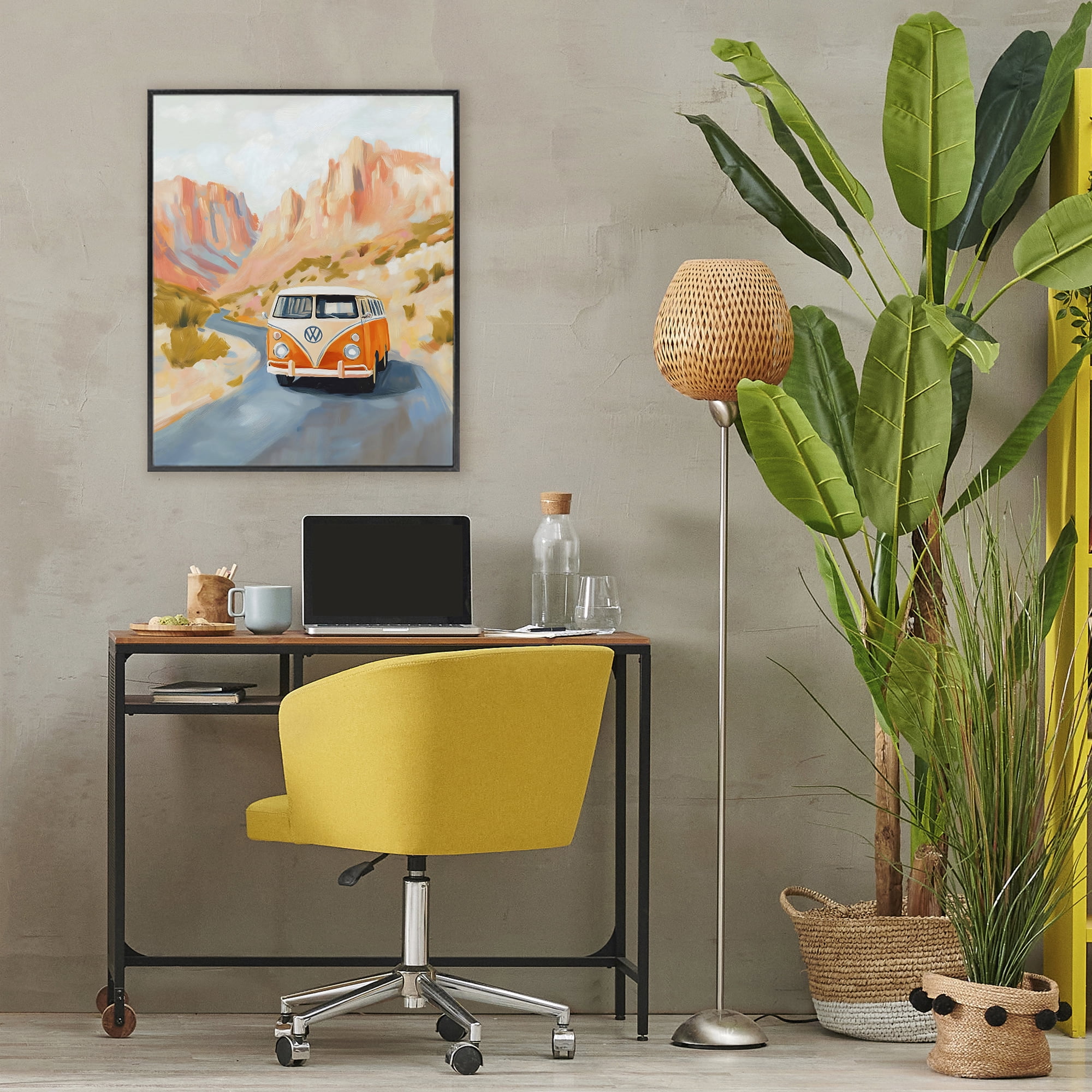 Stupell Industries Van Life Desert Canyon Black Framed Giclee Art, design by The Prints Vibe