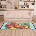 thumbnail image 2 of Yayeee Hallway Runner Rug 2'x6' Non Slip Machine Washable with Rubber Backing, Orange Floral Tomatoes, 2 of 8