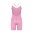 thumbnail image 5 of MVRLSH Shapewear Tummy Control Sleeveless V Back Backless Stretchy Workout Yoga One Piece Jumpsuit Body Shaper Shorts for Women Pink - XL, 5 of 7