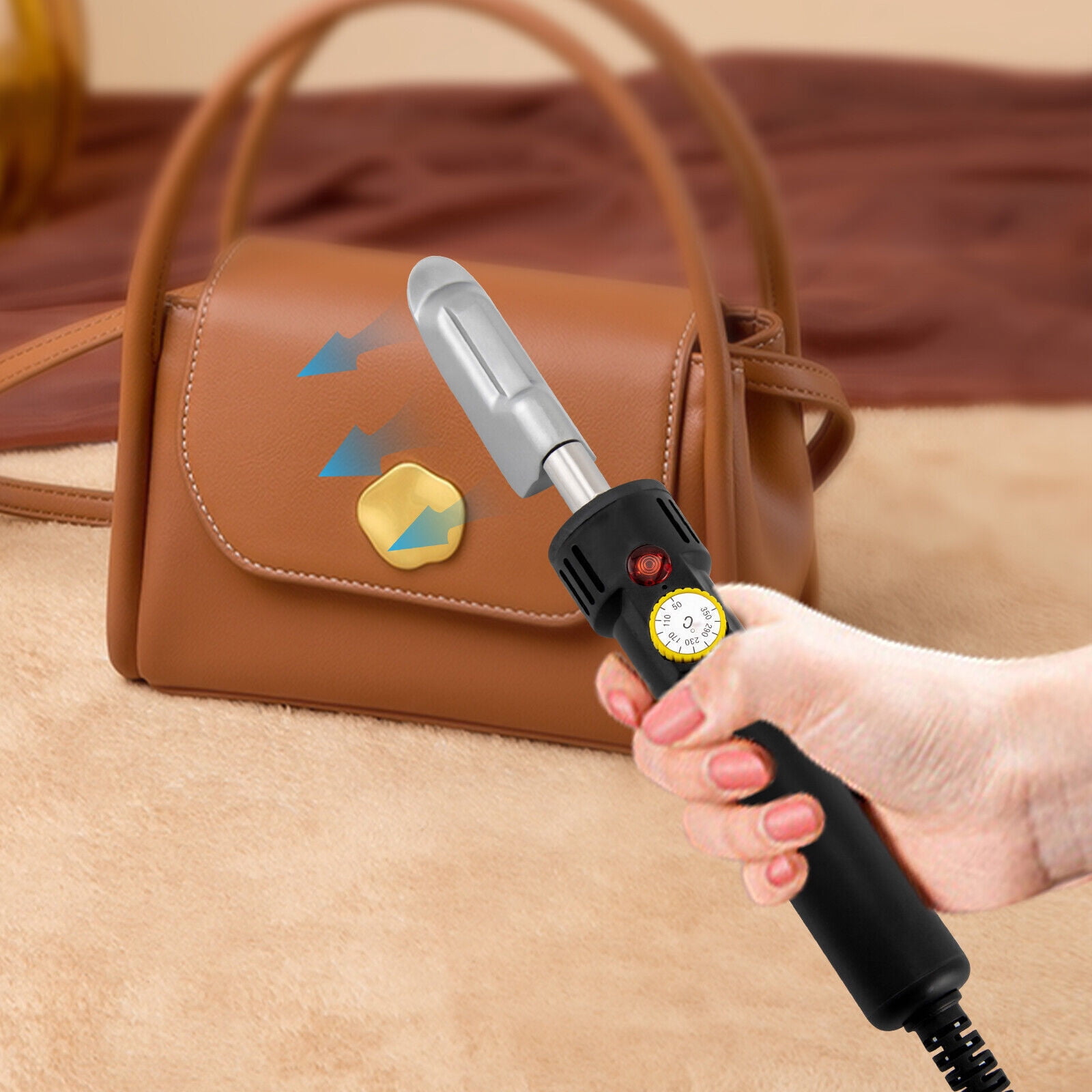 Miumaeov 120W 110V Portable Corded Electric Mini Iron Fast Heating For Leather Clothes Shoes 50-350℃