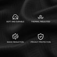 thumbnail image 3 of JIATER Blackout Curtains Set of 2 Panels for Bedroom Living Room 42 x 63 in,Thermal Insulated Room Darkening Blackout Curtains with Grommet,Black, 3 of 9