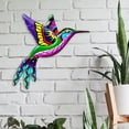 thumbnail image 4 of Decoración de hierro Zulema Conjunto de 3 Colibrí Escultura 3D Estatua de arte de pared, 4 of 8