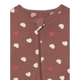 thumbnail image 2 of Modern Moments by Gerber Baby Neutral Viscose Valentine's Day Two-Way Zip Sleep 'N Play Footed Pajamas, Sizes Newborn - 6/9 Months, 2 of 7