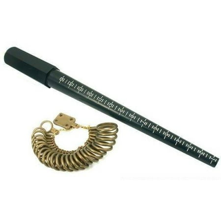 Ring Sizer And Mandrel Kit Light Weight Plastic Size 1-15