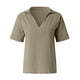 thumbnail image 4 of Blusa suelta de algodón con cuello en V y solapa de manga corta a la moda de verano para mujer OAVQHLG3B Store lin121212, 4 of 4