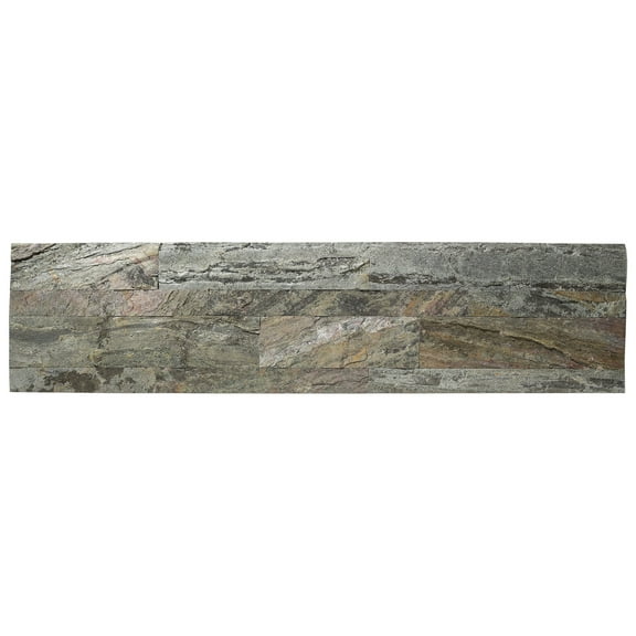 Aspect Peel and Stick Stone Overlay Kitchen Backsplash - Weathered Quartz (5.9" x 23.6" x 1/8" Panel - approx. 1 sq ft)
